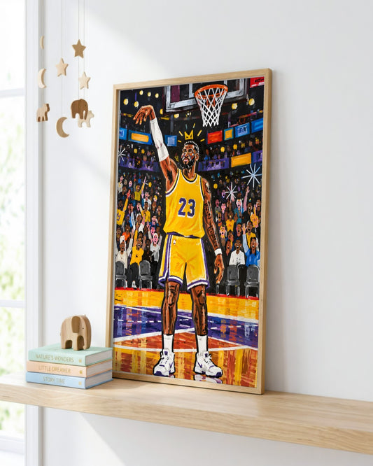 John Smart - Court Vision - framed print in a styled room