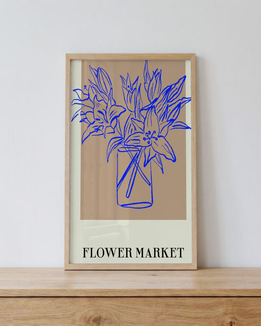 SENT Studio - Blooming Flowers Poster No. 59 - framed print in a styled room