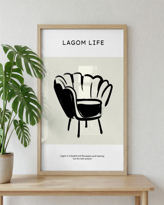 SENT Studio - Bohemian Poster No. 65 - framed print in a styled room