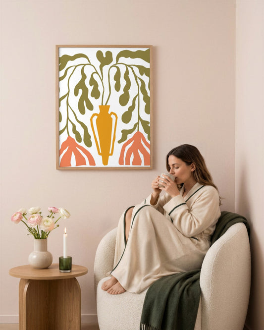 SENT Studio - Blooming Flowers Poster No. 47 - framed print in a styled room