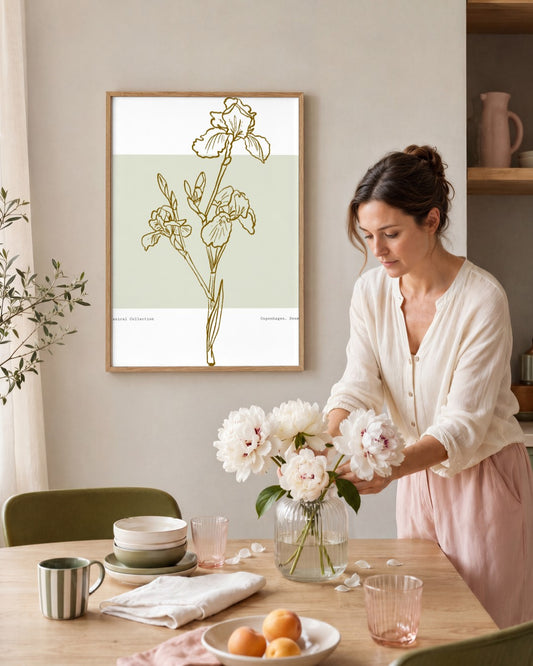 SENT Studio - Blooming Flowers Poster No. 54 - framed print in a styled room