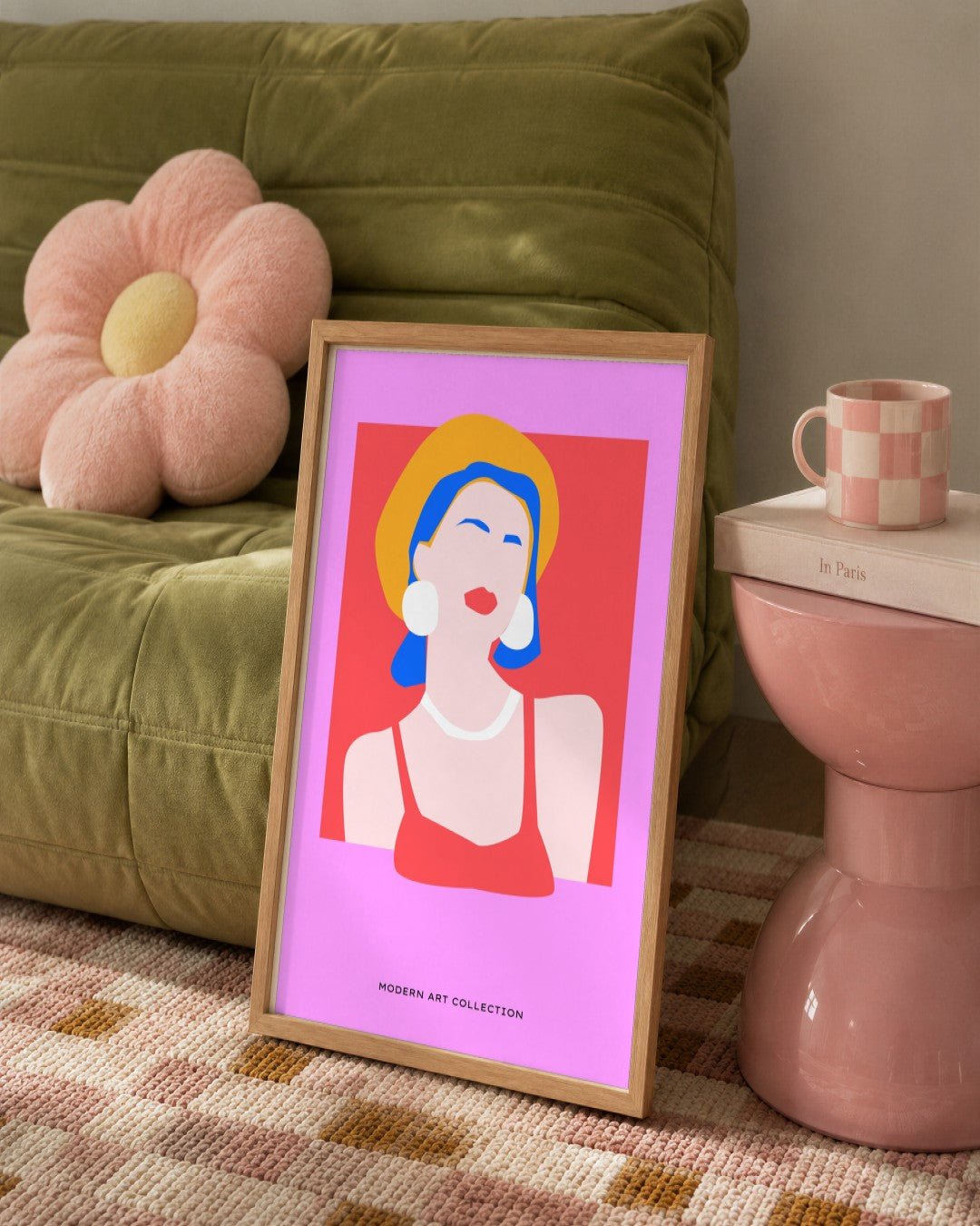 SENT Studio - Abstract Poster No. 37 - framed print in a styled room