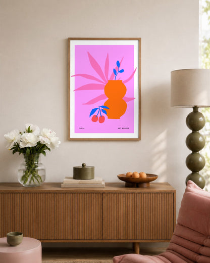 SENT Studio - Abstract Poster No. 6 - framed print in a styled room