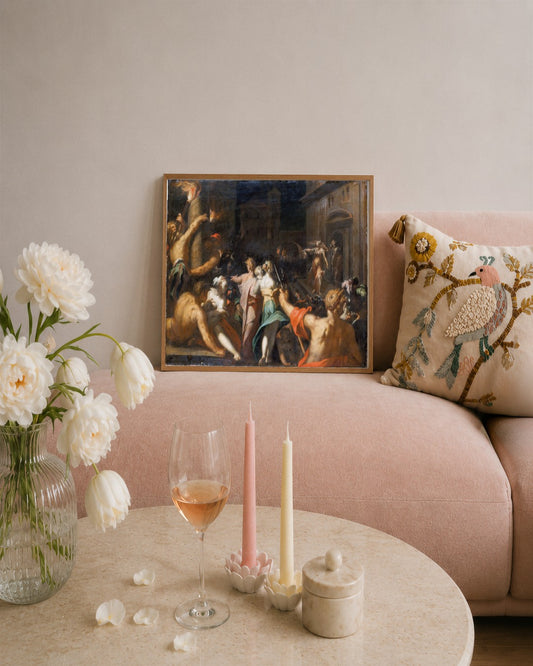 Renaissance Masters - The Battle of the Centaurs - framed print in a styled room