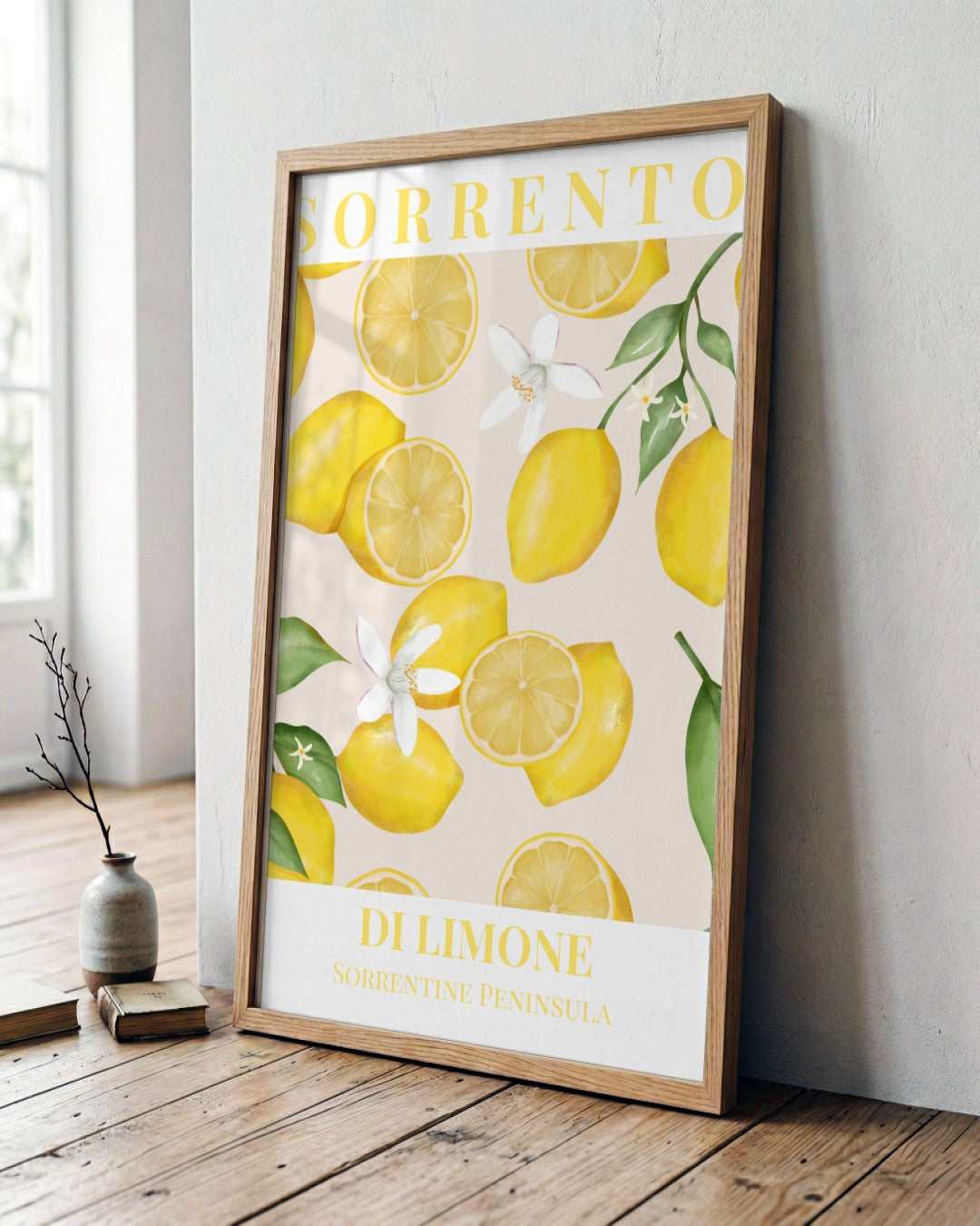 Sorrento - Di Limone - framed print in a styled room