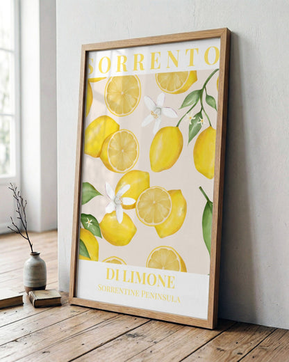 Sorrento - Di Limone - framed print in a styled room