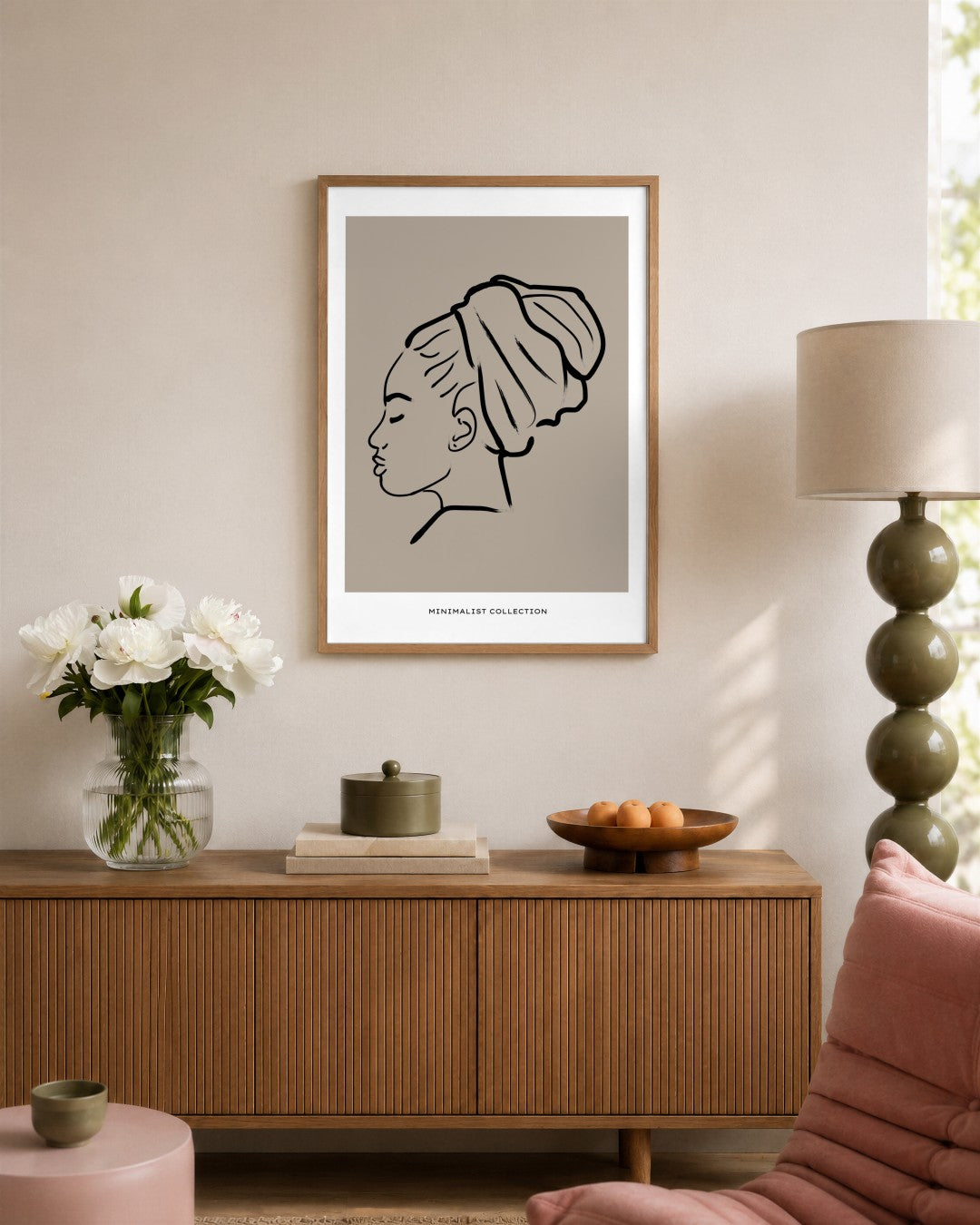 SENT Studio - Bohemian Poster No. 76 - framed print in a styled room
