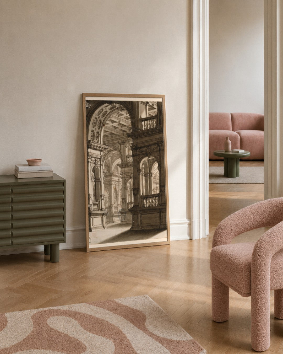 Renaissance Masters - Renaissance Masterpiece No. 177 - framed print in a styled room