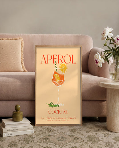 SENT Studio - Cocktail Poster No. 4 - framed print in a styled room