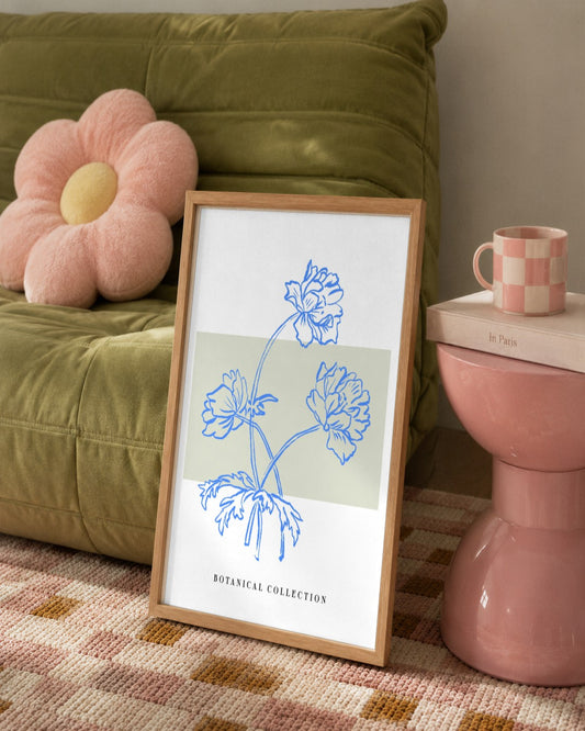 SENT Studio - Blooming Flowers Poster No. 51 - framed print in a styled room