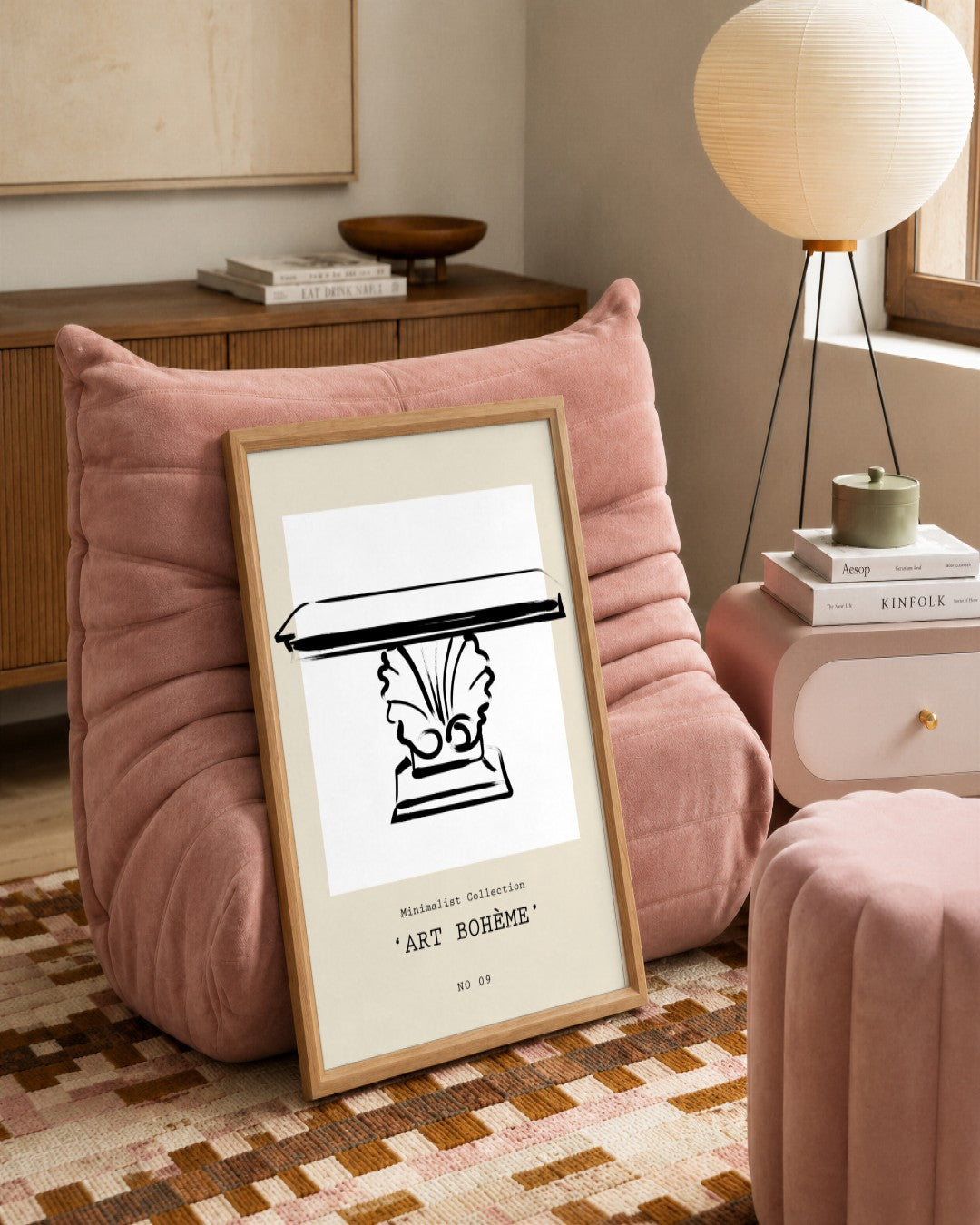 SENT Studio - Bohemian Poster No. 37 - framed print in a styled room