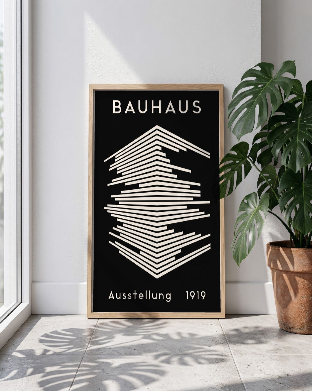 Bauhaus - Poster No. 47 - framed print in a styled room