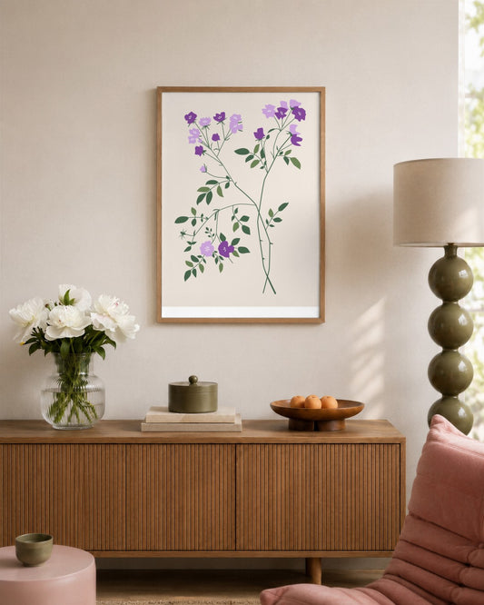 SENT Studio - Botanical Poster No. 56 - framed print in a styled room