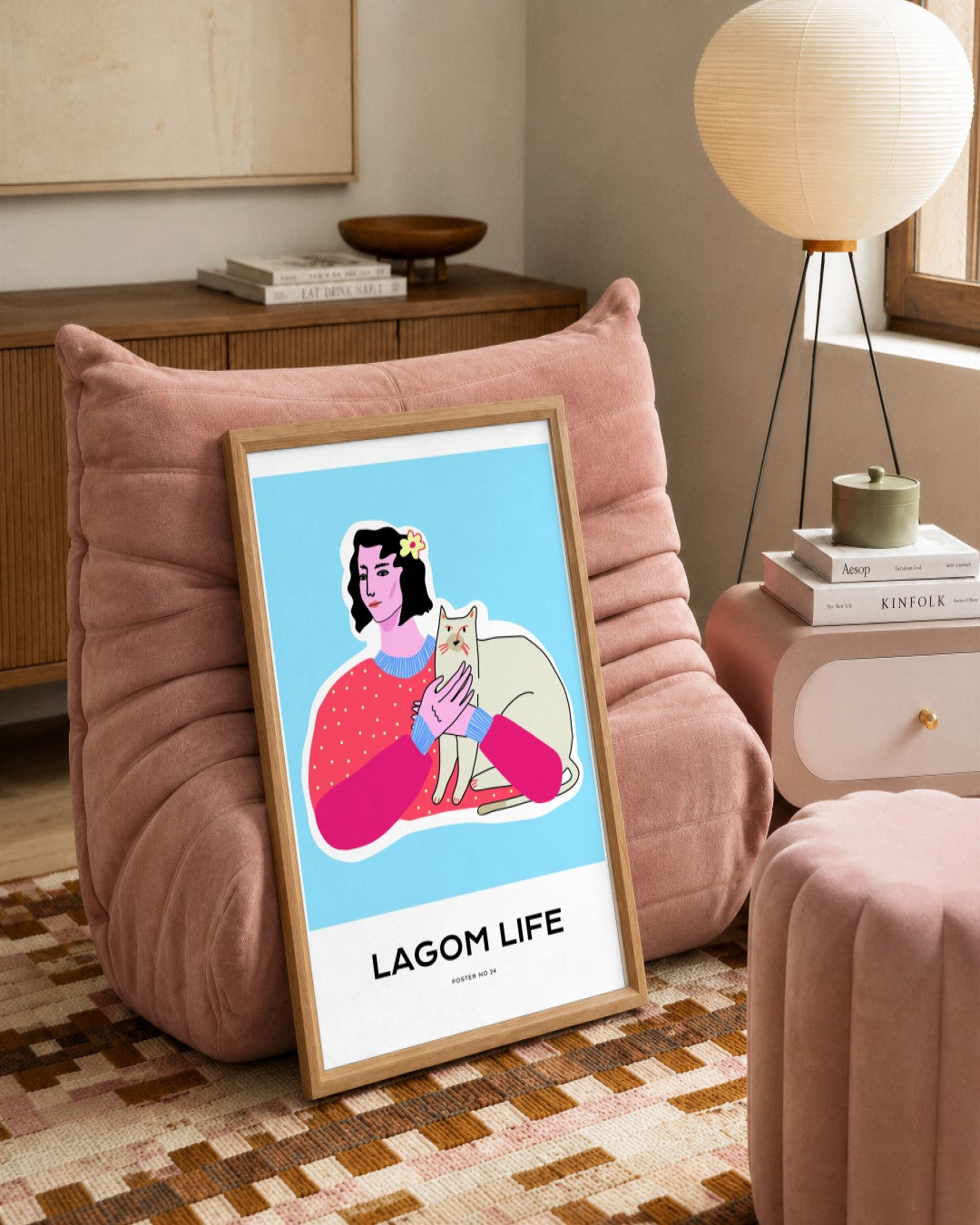 SENT Studio - Aesthetic Poster No. 24 - framed print in a styled room