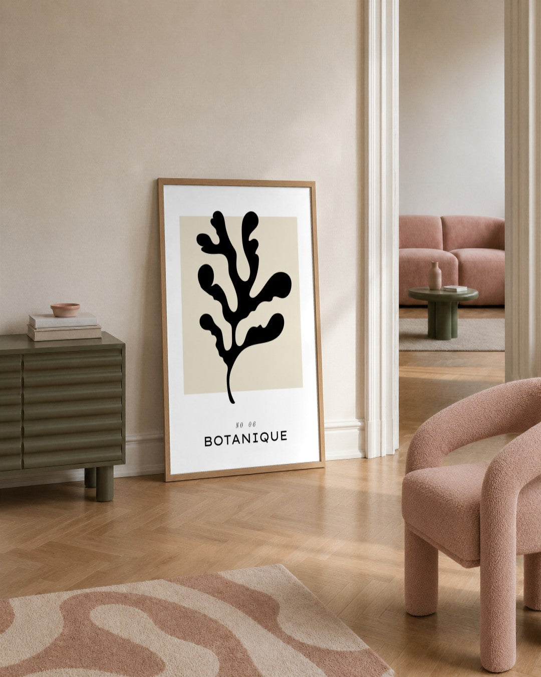 SENT Studio - Bohemian Poster No. 40 - framed print in a styled room