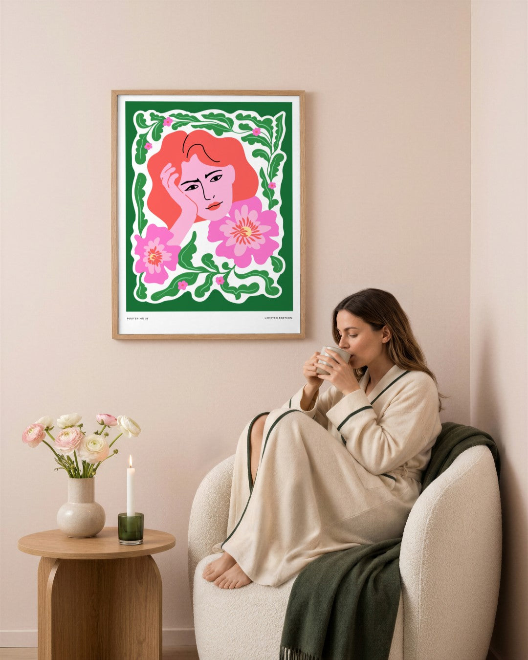 SENT Studio - Aesthetic Poster No. 31 - framed print in a styled room