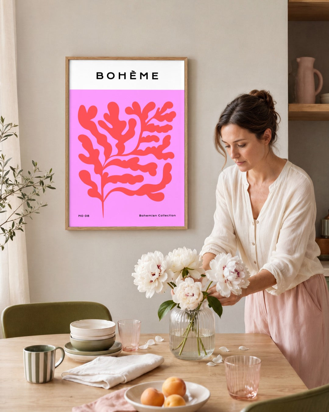 SENT Studio - Abstract Poster No. 9 - framed print in a styled room