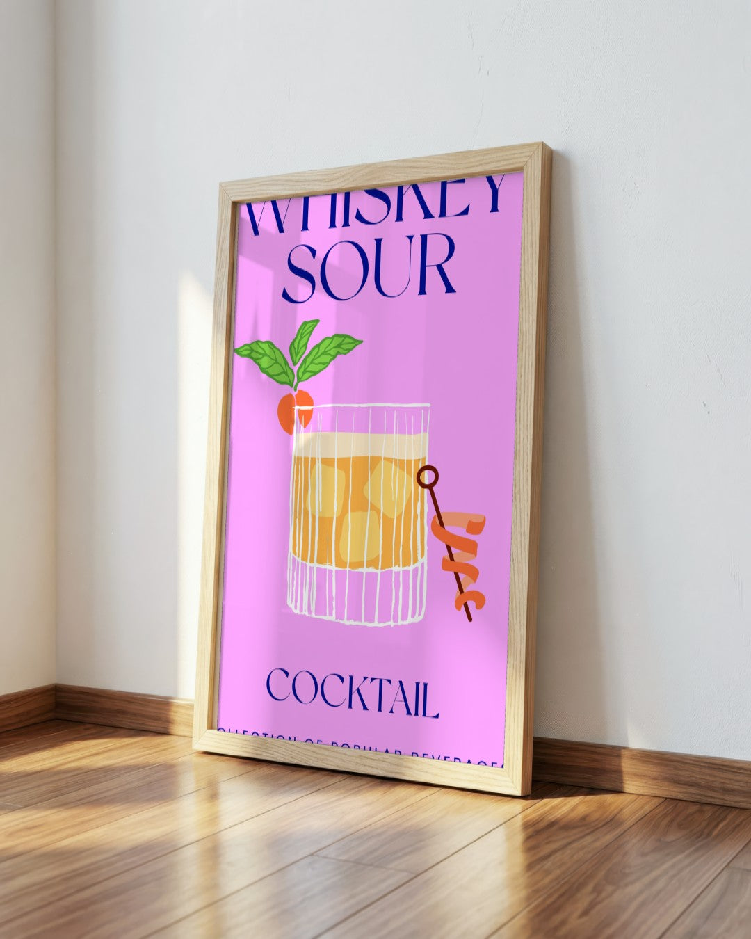 SENT Studio - Cocktail Poster No. 21 - framed print in a styled room