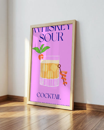 SENT Studio - Cocktail Poster No. 21 - framed print in a styled room
