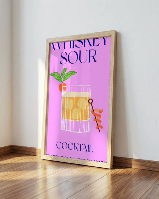 SENT Studio - Cocktail Poster No. 21 - framed print in a styled room