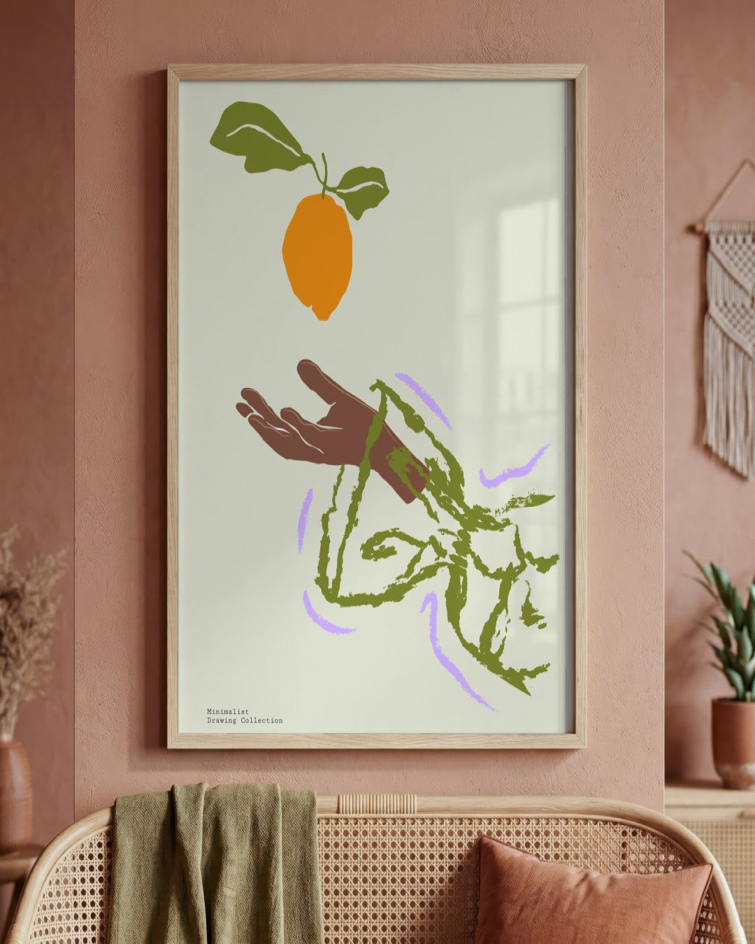 SENT Studio - Blooming Flowers Poster No. 3 - framed print in a styled room