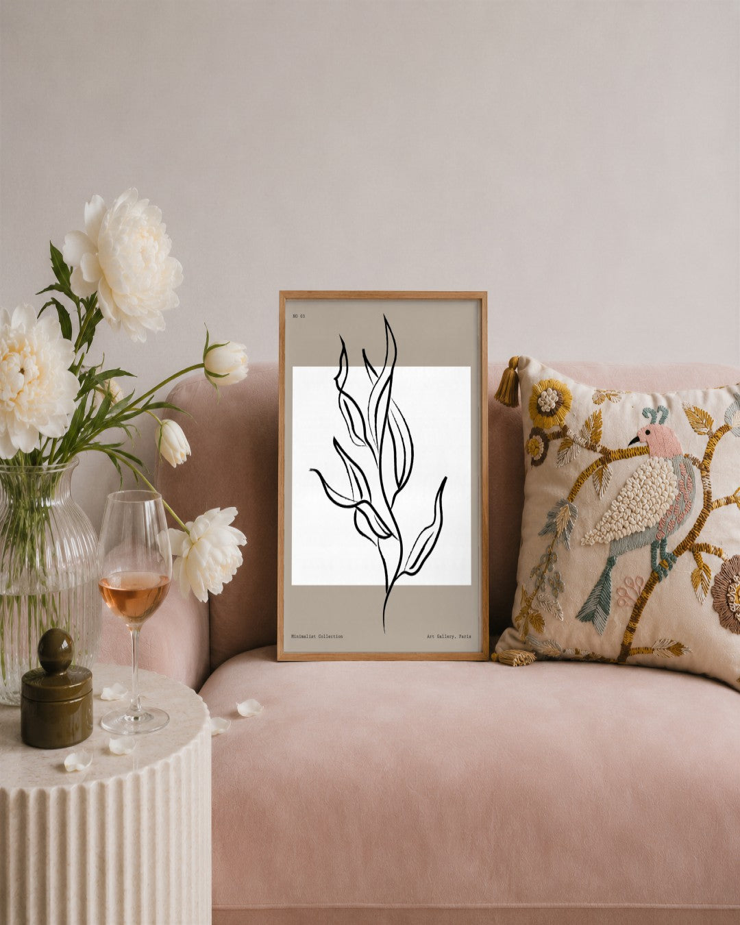 SENT Studio - Bohemian Poster No. 47 - framed print in a styled room
