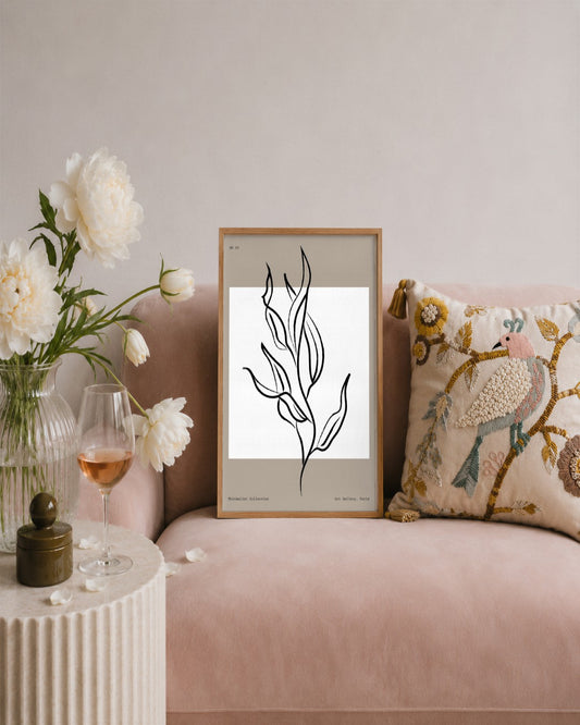 SENT Studio - Bohemian Poster No. 47 - framed print in a styled room