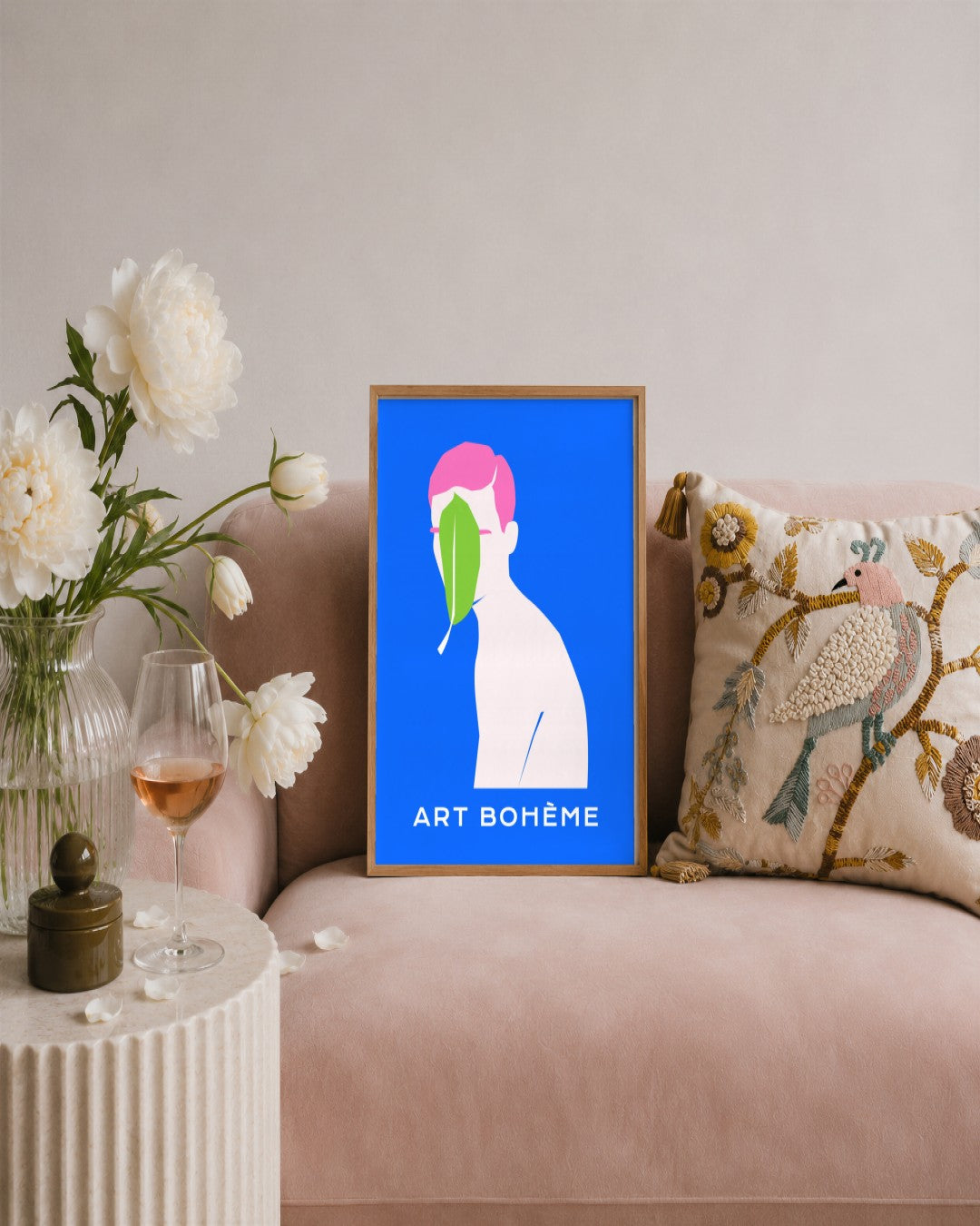 SENT Studio - Abstract Poster No. 48 - framed print in a styled room
