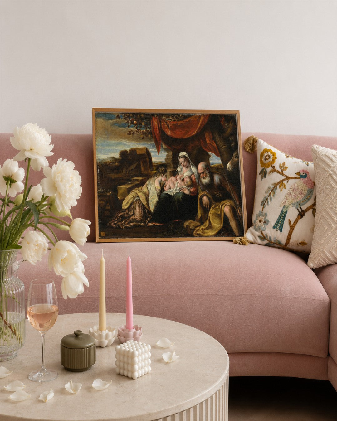 Renaissance Masters - Renaissance Masterpiece No. 411 - framed print in a styled room