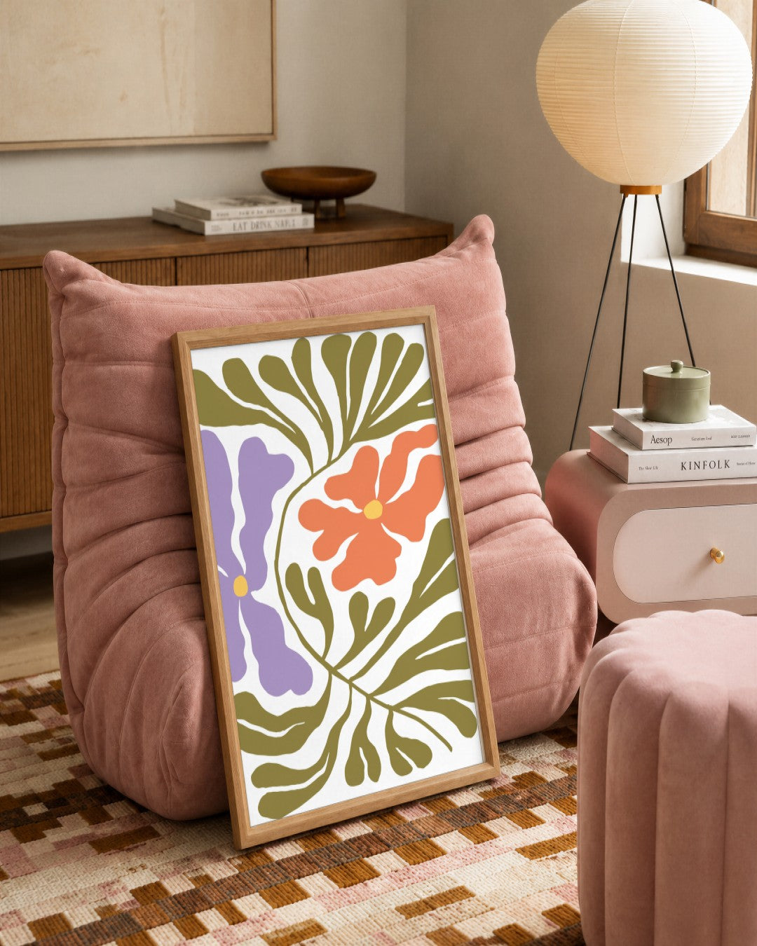 SENT Studio - Blooming Flowers Poster No. 46 - framed print in a styled room