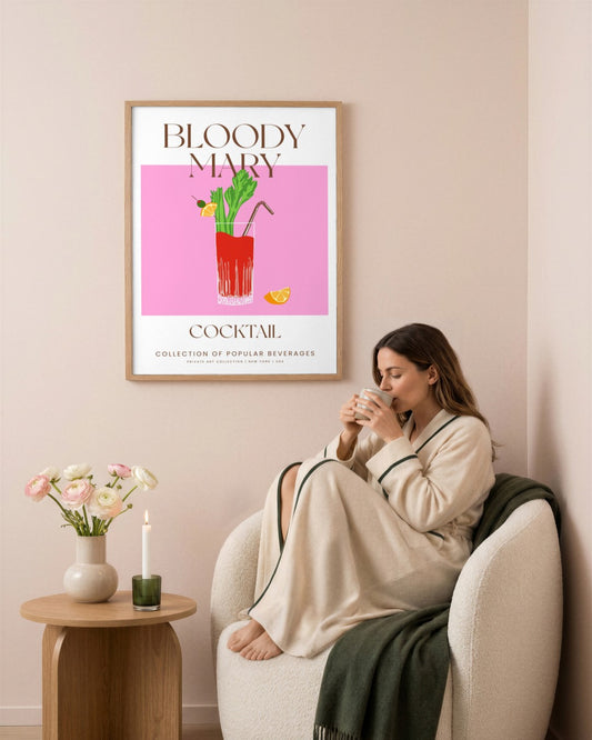 SENT Studio - Cocktail Poster No. 31 - framed print in a styled room