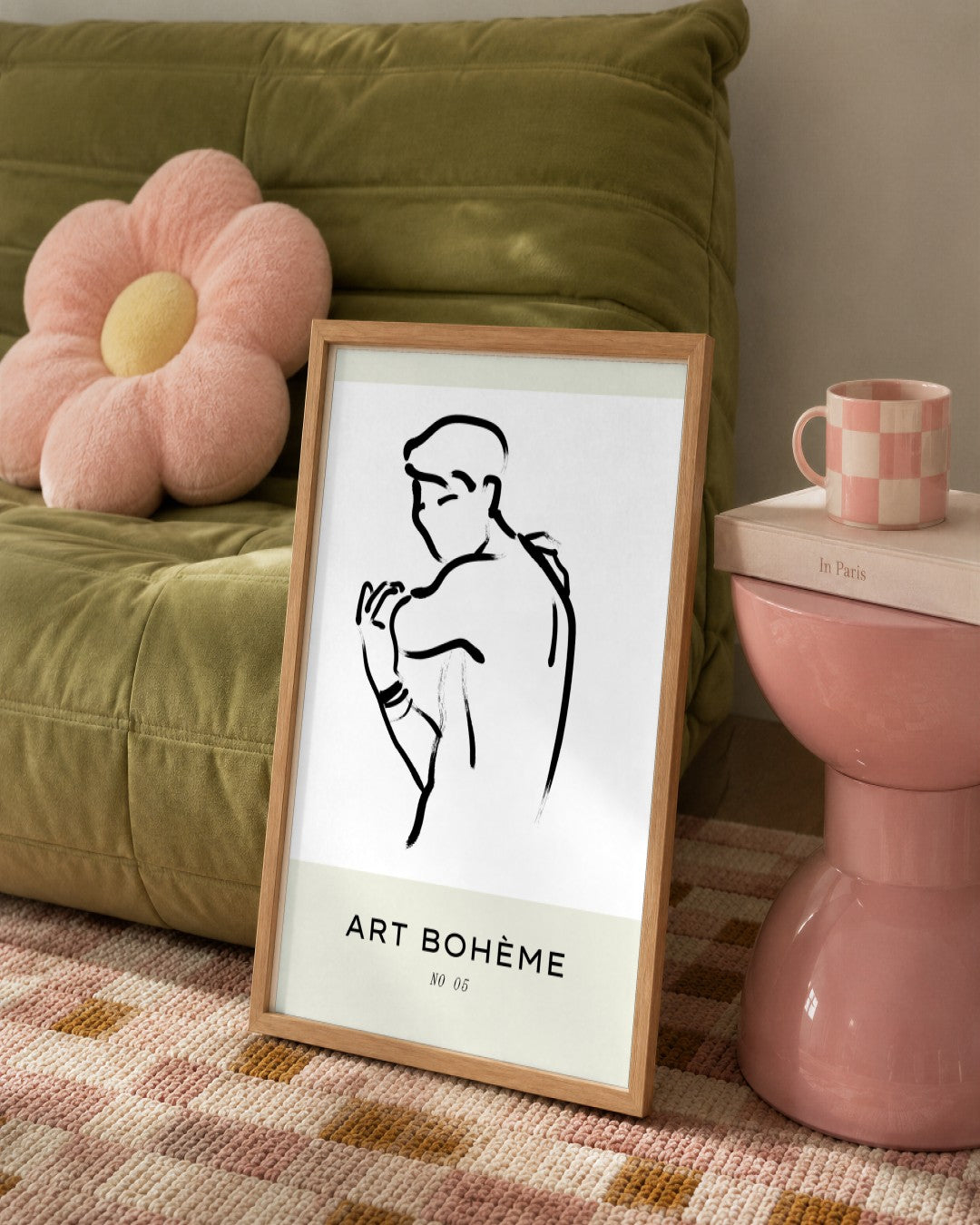 SENT Studio - Bohemian Poster No. 92 - framed print in a styled room