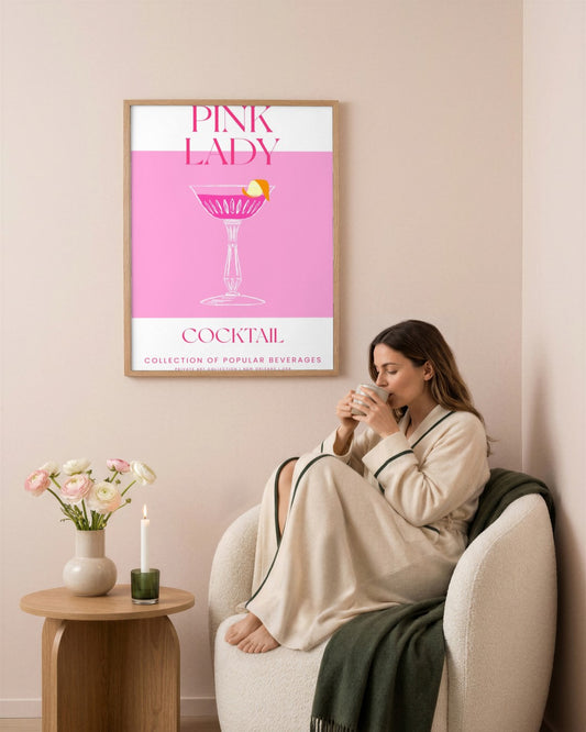 SENT Studio - Cocktail Poster No. 38 - framed print in a styled room