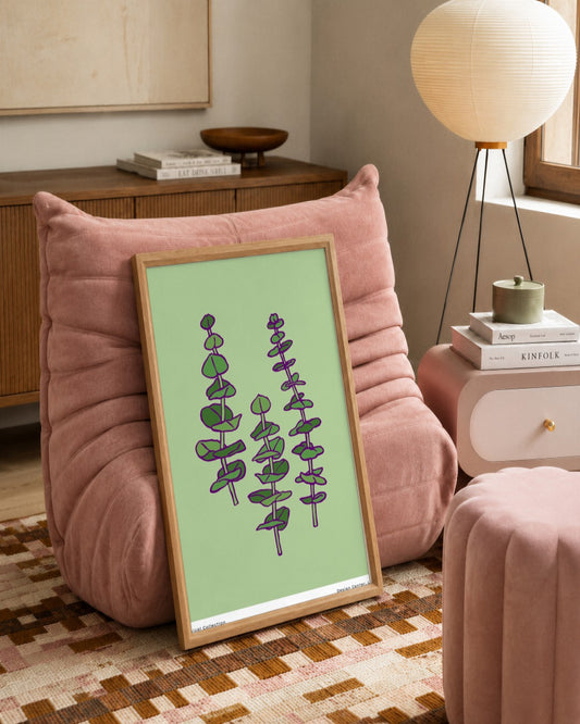 SENT Studio - Flower Poster No. 12 - framed print in a styled room