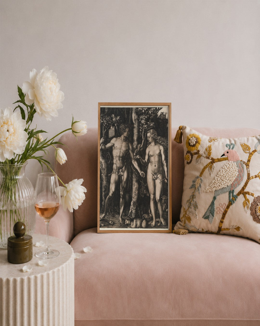Albrecht Dürer - Adam and Eve - framed print in a styled room