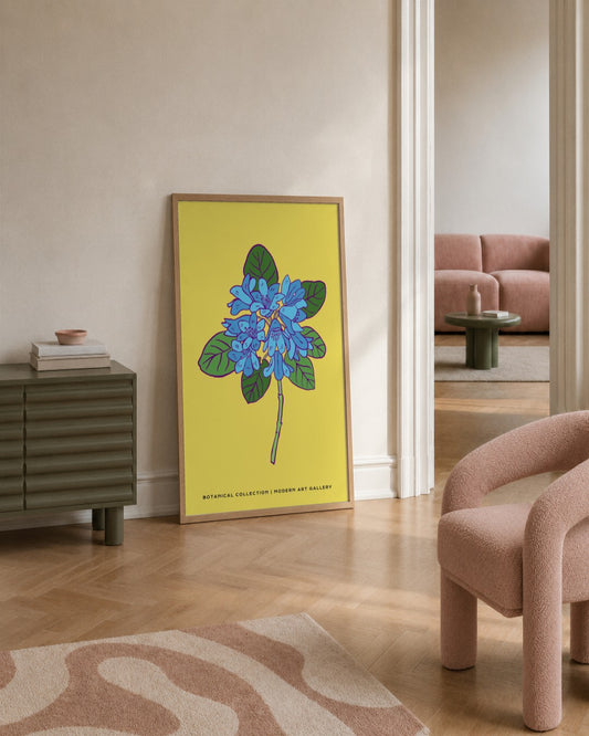 SENT Studio - Flower Poster No. 15 - framed print in a styled room