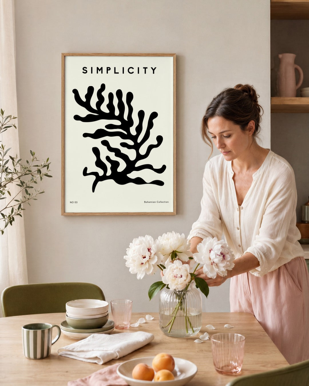 SENT Studio - Bohemian Poster No. 63 - framed print in a styled room