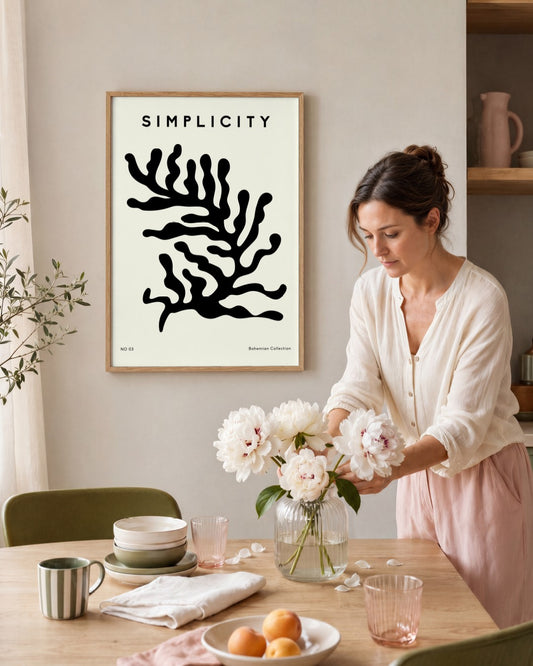 SENT Studio - Bohemian Poster No. 63 - framed print in a styled room