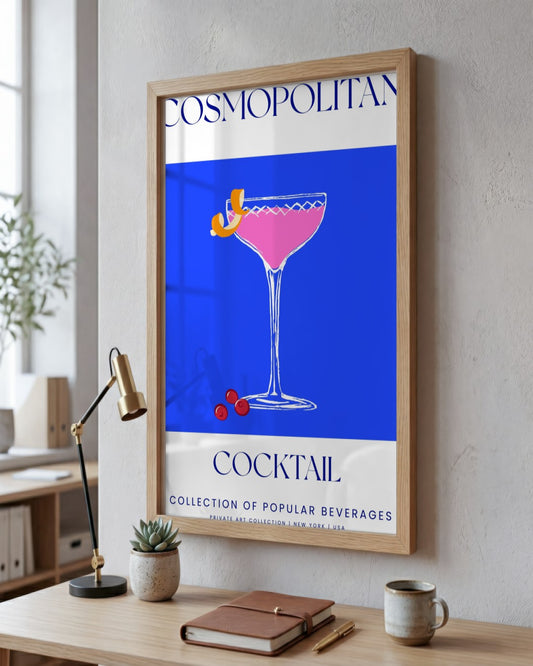 SENT Studio - Cocktail Poster No. 36 - framed print in a styled room