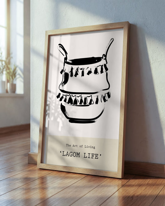 SENT Studio - Bohemian Poster No. 69 - framed print in a styled room