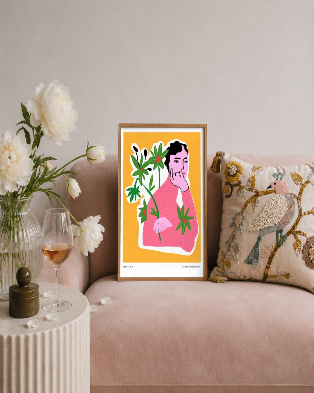 SENT Studio - Aesthetic Poster No. 25 - framed print in a styled room