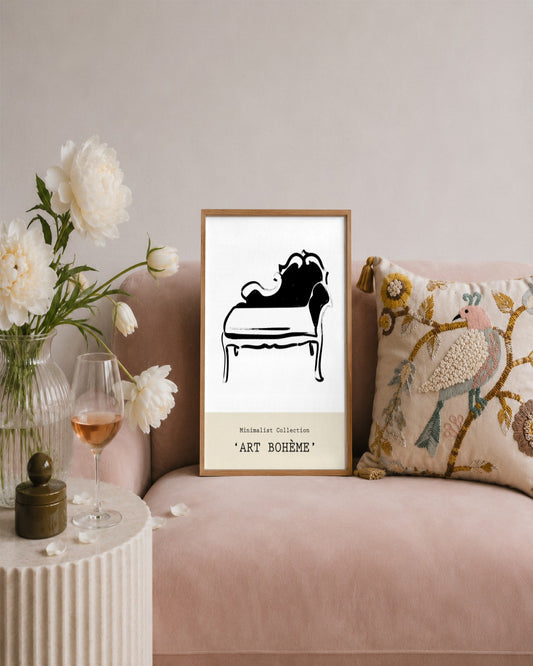 SENT Studio - Bohemian Poster No. 86 - framed print in a styled room