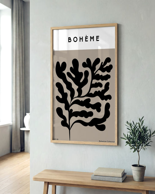 SENT Studio - Bohemian Poster No. 8 - framed print in a styled room