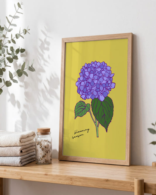 SENT Studio - Flower Poster No. 11 - framed print in a styled room