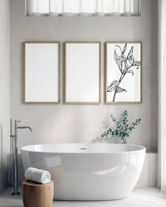 SENT Studio - Blooming Flowers Poster No. 13 - framed print in a styled room