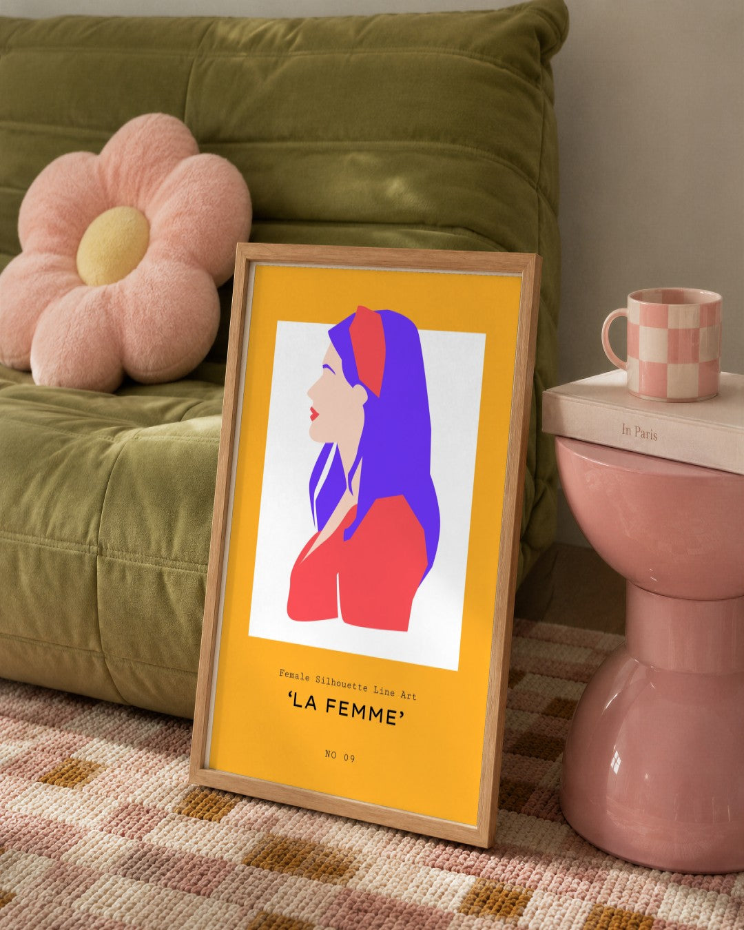 SENT Studio - Abstract Poster No. 46 - framed print in a styled room