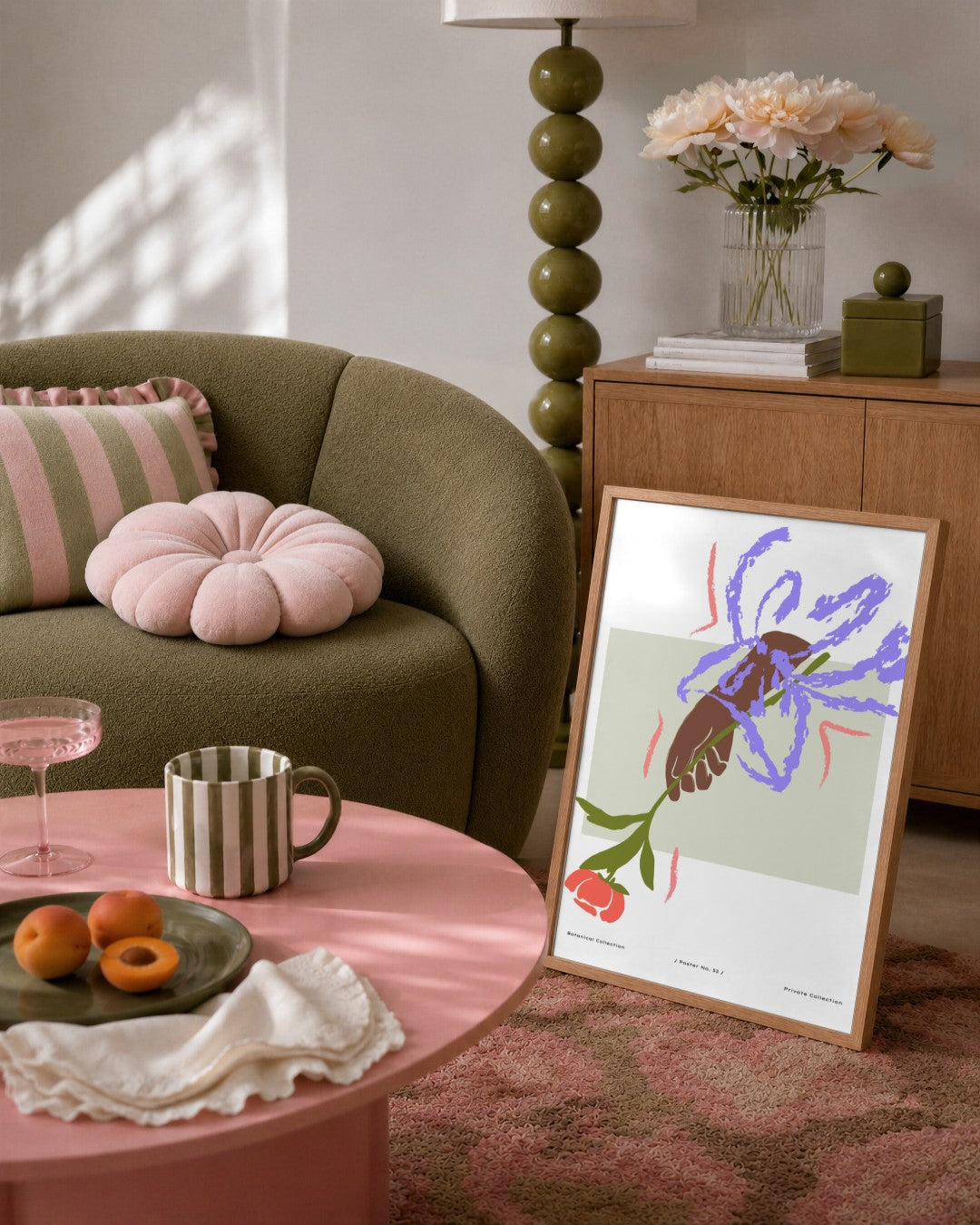 SENT Studio - Blooming Flowers Poster No. 52 - framed print in a styled room