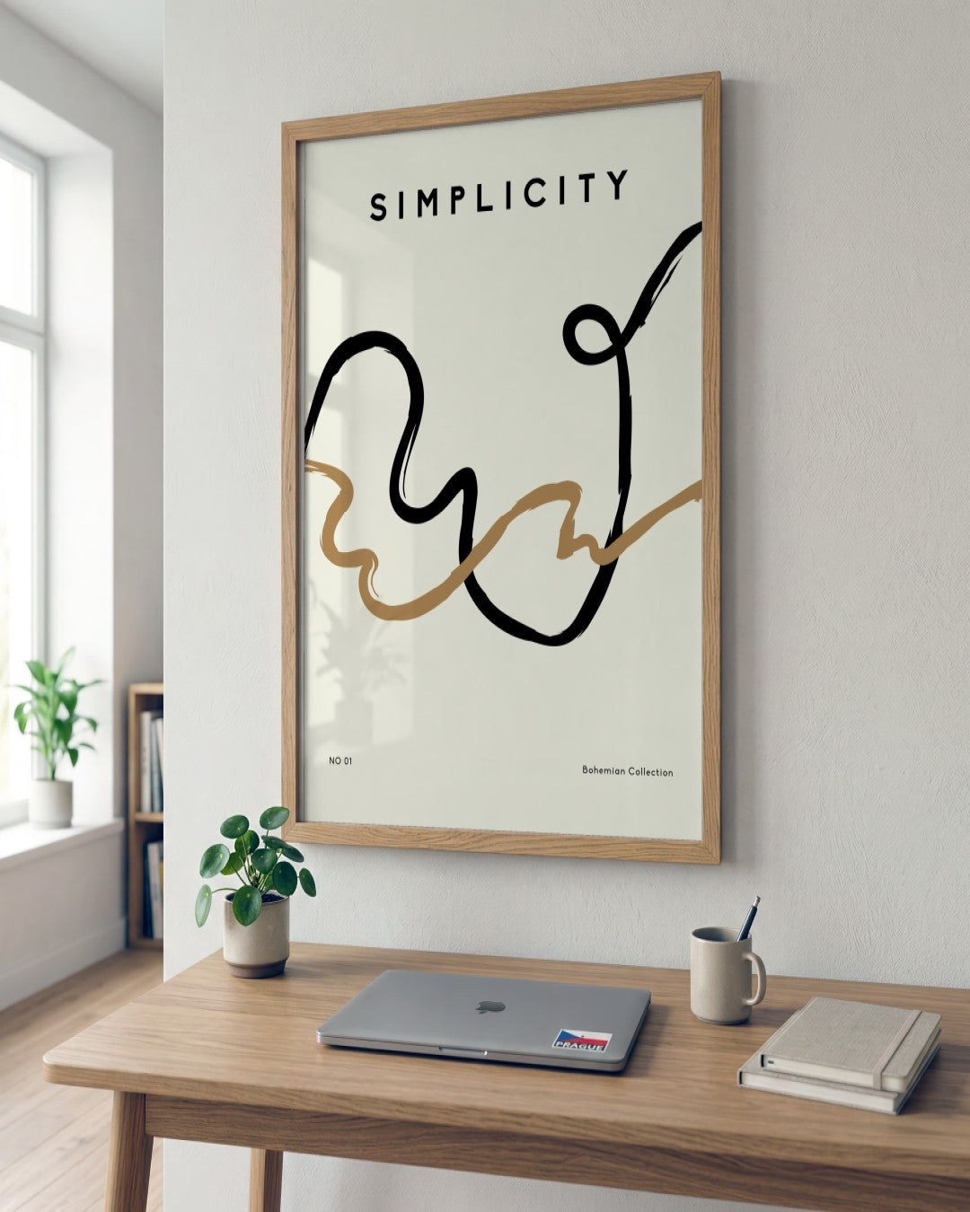 SENT Studio - Bohemian Poster No. 23 - framed print in a styled room