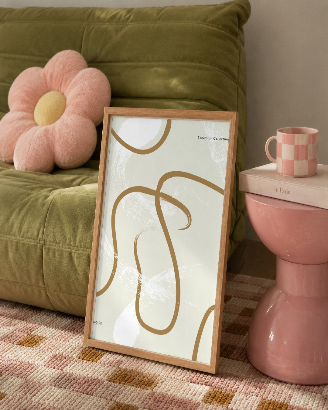 SENT Studio - Bohemian Poster No. 85 - framed print in a styled room
