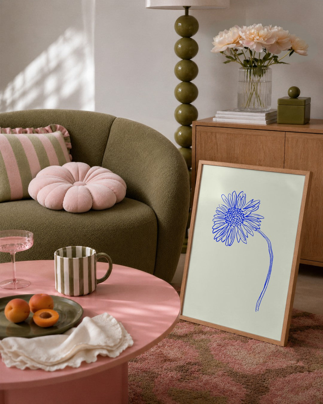 SENT Studio - Blooming Flowers Poster No. 56 - framed print in a styled room